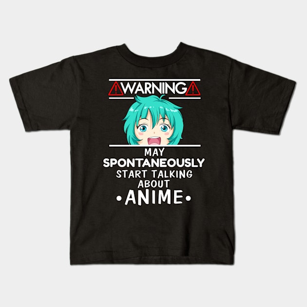 Funny Anime Print Anime Lover Gift Graphic Novel Cosplay Kids T-Shirt by Linco